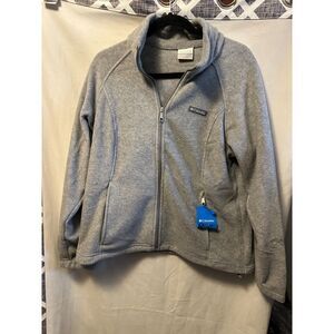 NWT Columbia Benton Springs Full Zip Jacket Womans Size Petite XL Grey